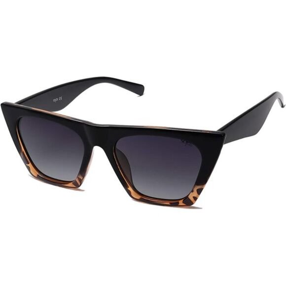 Women\'s Square Cateye Trendy Large Oversized Polarized Sunglasses